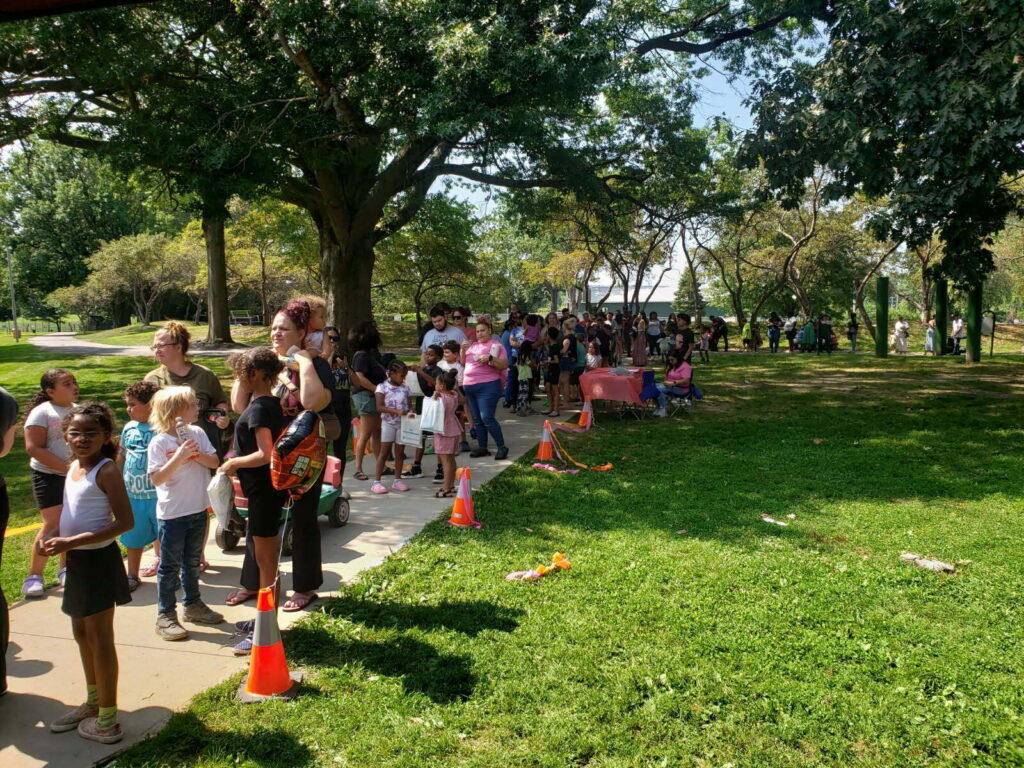 kids at operation backpack event